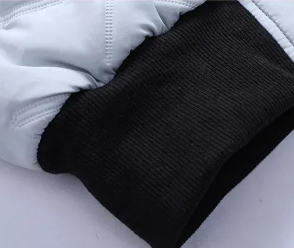 Max Quilted Zip-Up Bomber Jacket with Contrast Ribbed Cuffs