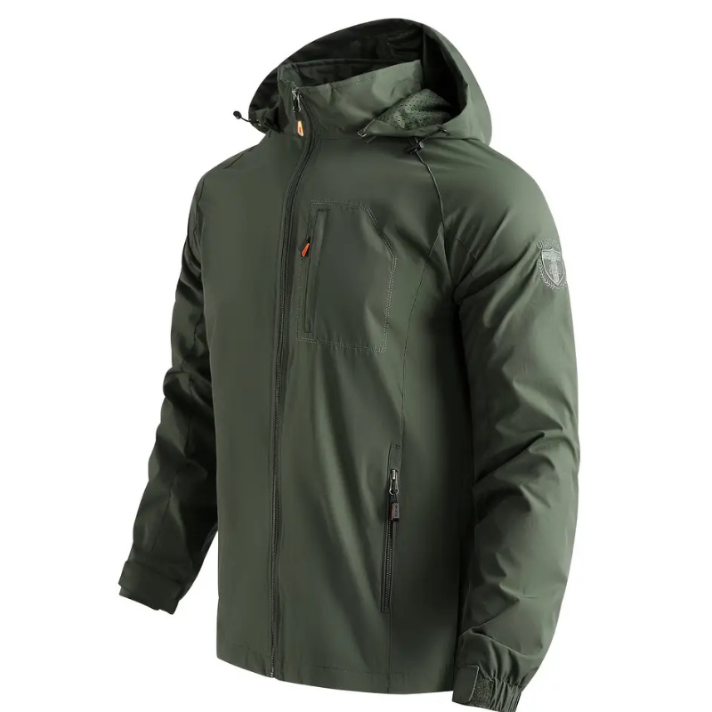 Isaac Hooded Zip-Up Lightweight Windbreaker Jacket