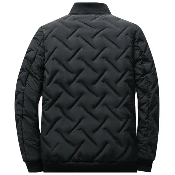 Max Quilted Zip-Up Bomber Jacket with Contrast Ribbed Cuffs