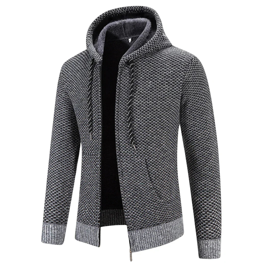 Jack Zip-Up Hooded Knit Sweater Jacket