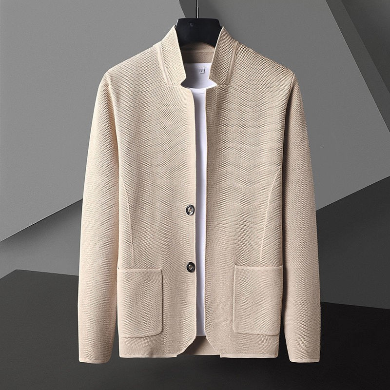 Noah Knitted Men's Jacket with Stand Collar