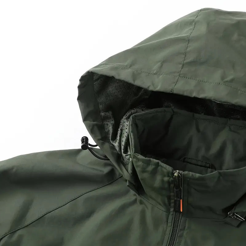 Isaac Hooded Zip-Up Lightweight Windbreaker Jacket
