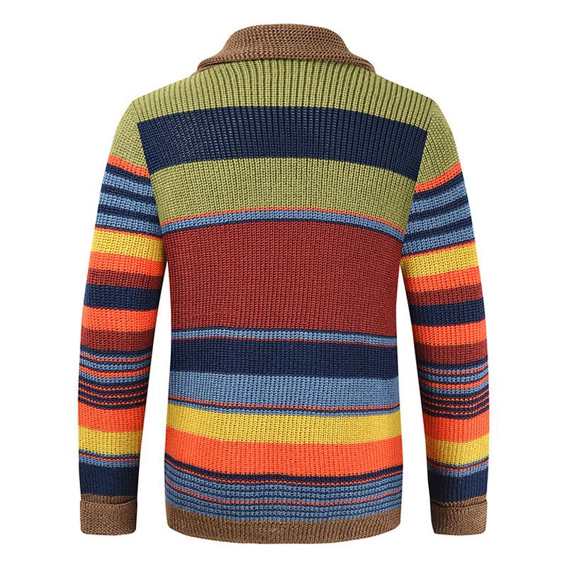 Caleb Multicolor Stripe Button Front Knit Cardigan